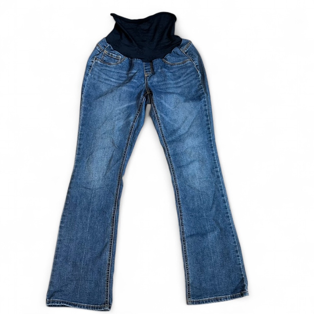 Jessica Simpson Blue Flare Maternity Jeans